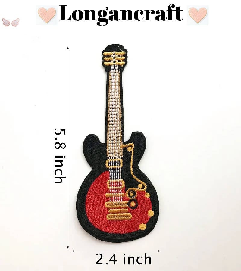 Music Guitar Embroidered Patch