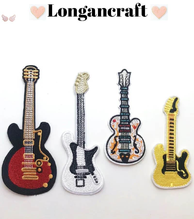 Music Guitar Embroidered Patch