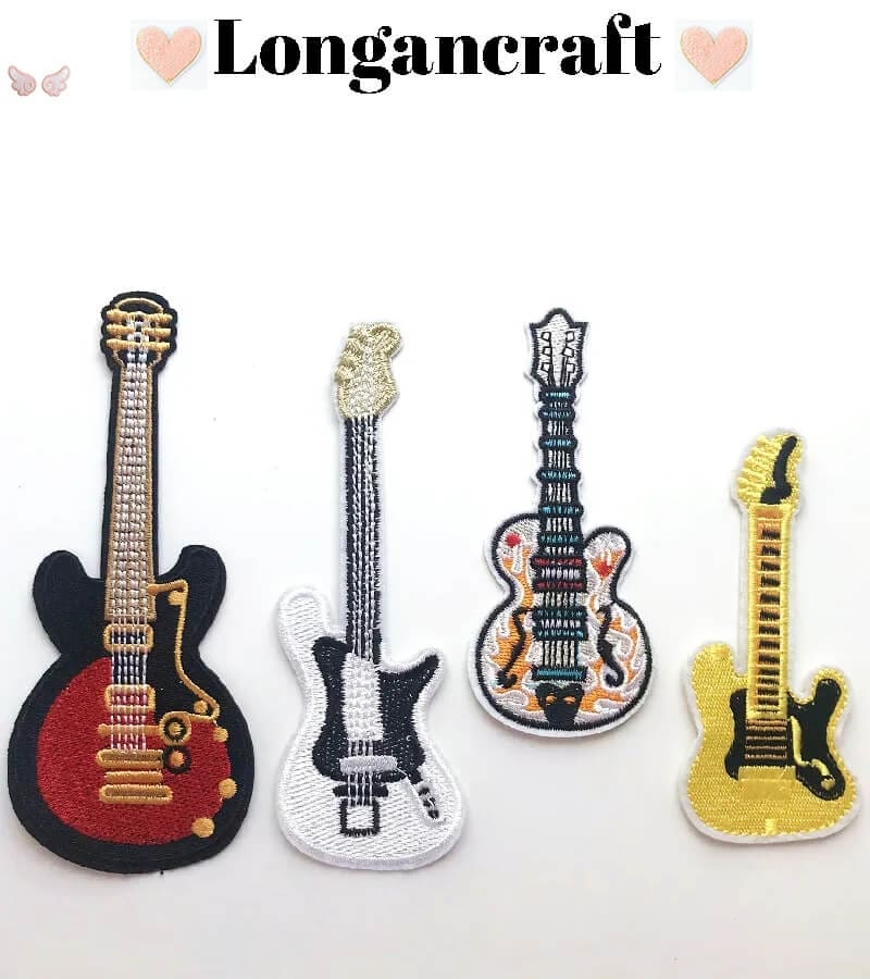 Music Guitar Embroidered Patch