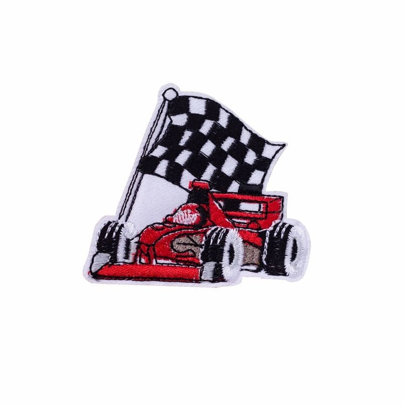 Racing Car Train Iron On Patch