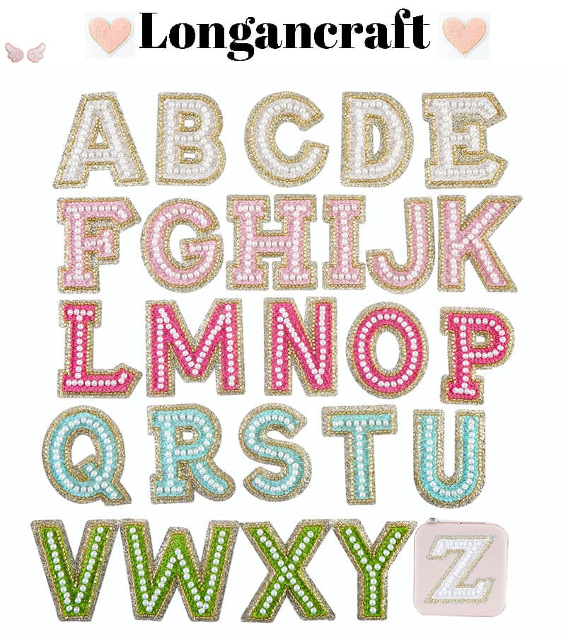 Color Beads Letter Patches