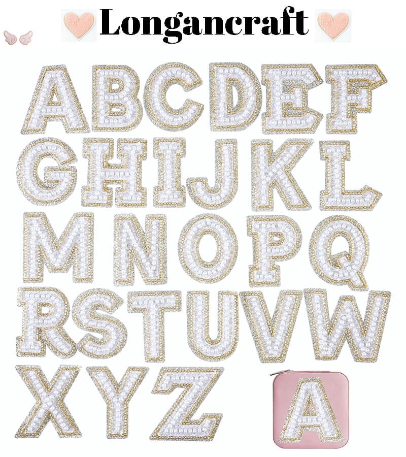 Color Beads Letter Patches