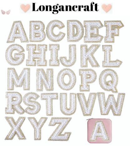 Color Beads Letter Patches