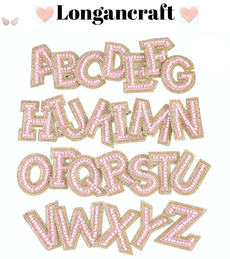 Color Beads Letter Patches