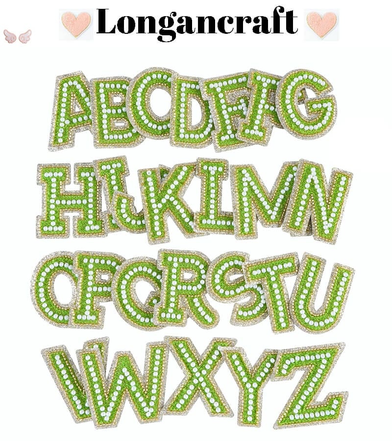 Color Beads Letter Patches