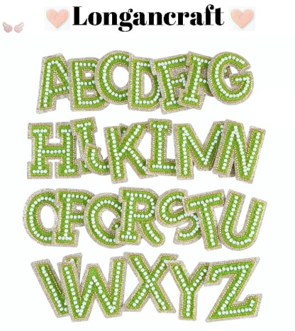 Color Beads Letter Patches