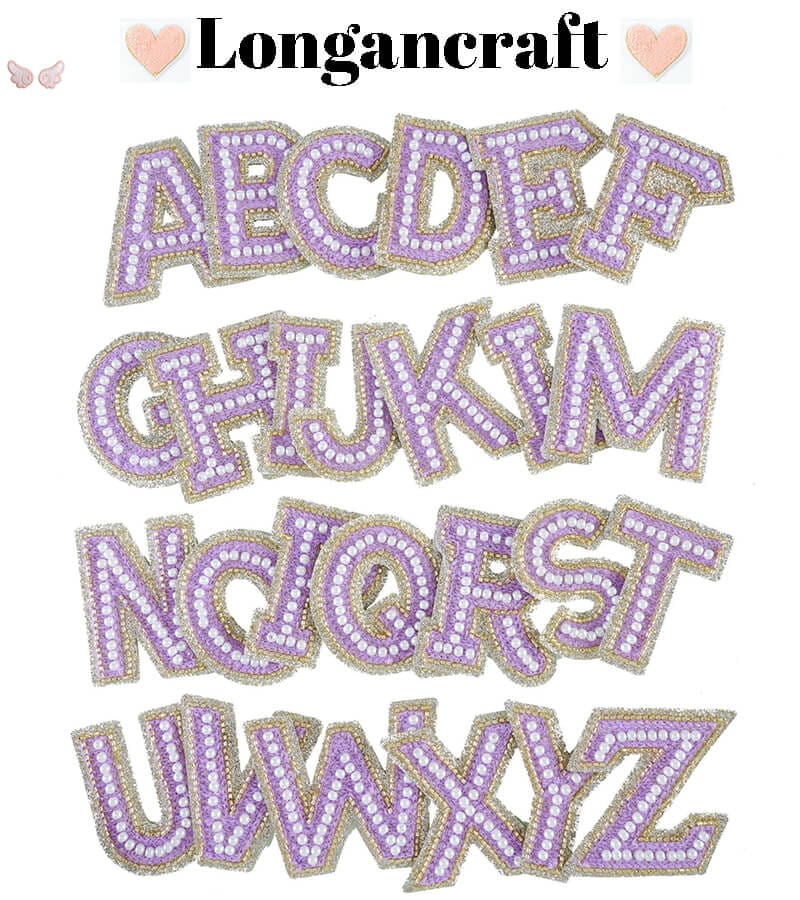Color Beads Letter Patches