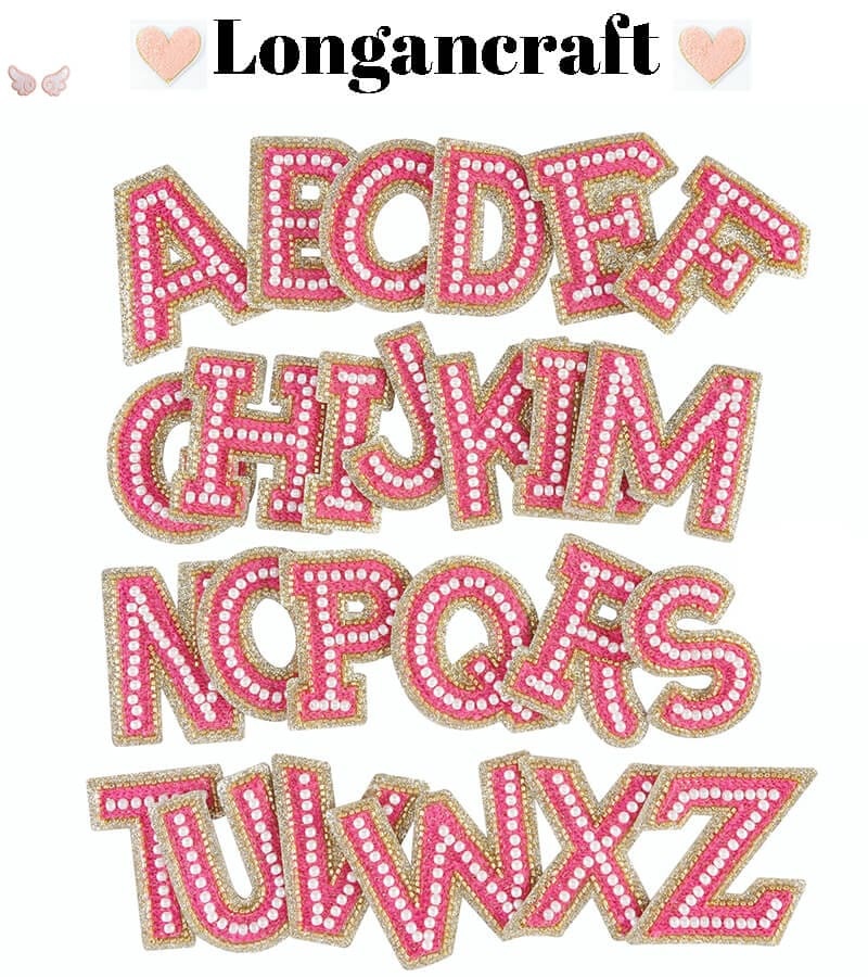 Color Beads Letter Patches