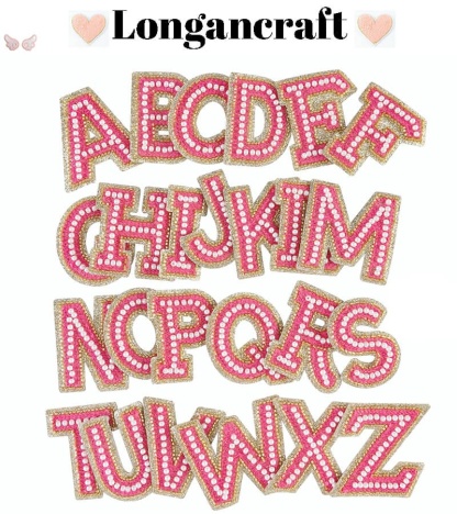 Color Beads Letter Patches