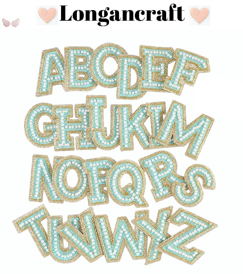 Color Beads Letter Patches