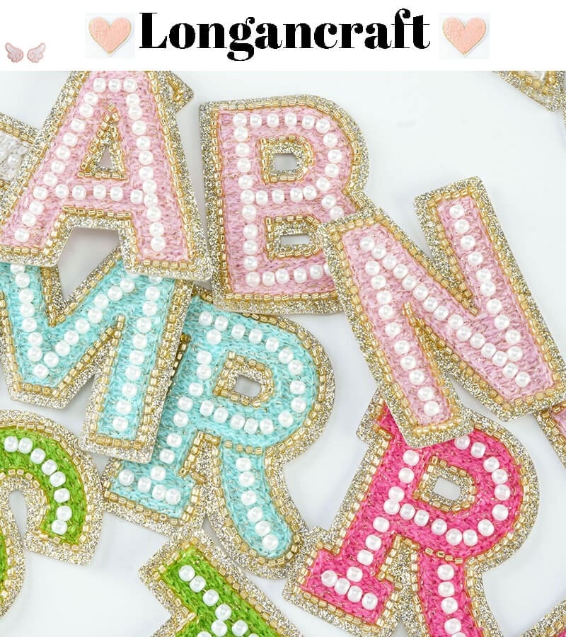 Color Beads Letter Patches