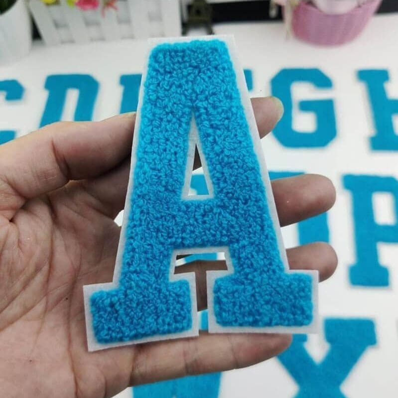Big Blue Letter Embroidered Patch