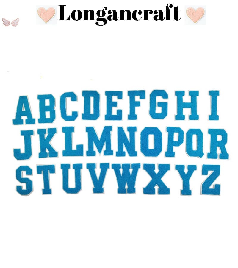 Big Blue Letter Embroidered Patch