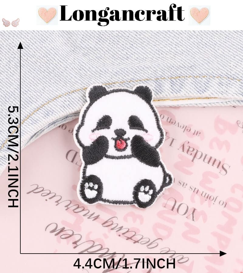 Panda Embroidered Patches