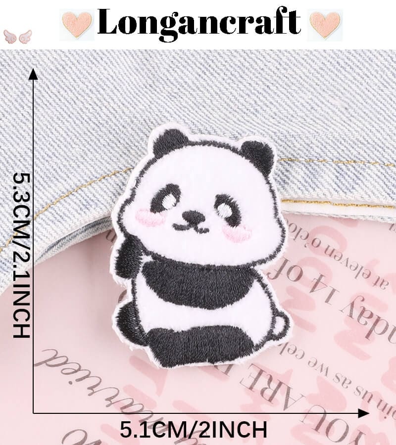 Panda Embroidered Patches