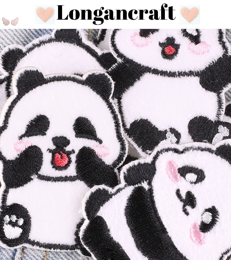 Panda Embroidered Patches