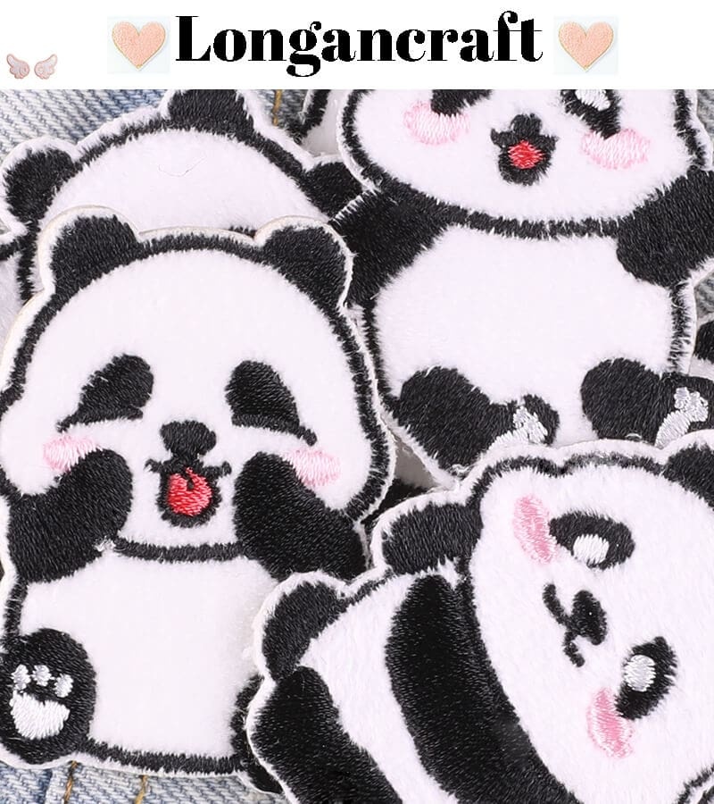 Panda Embroidered Patches