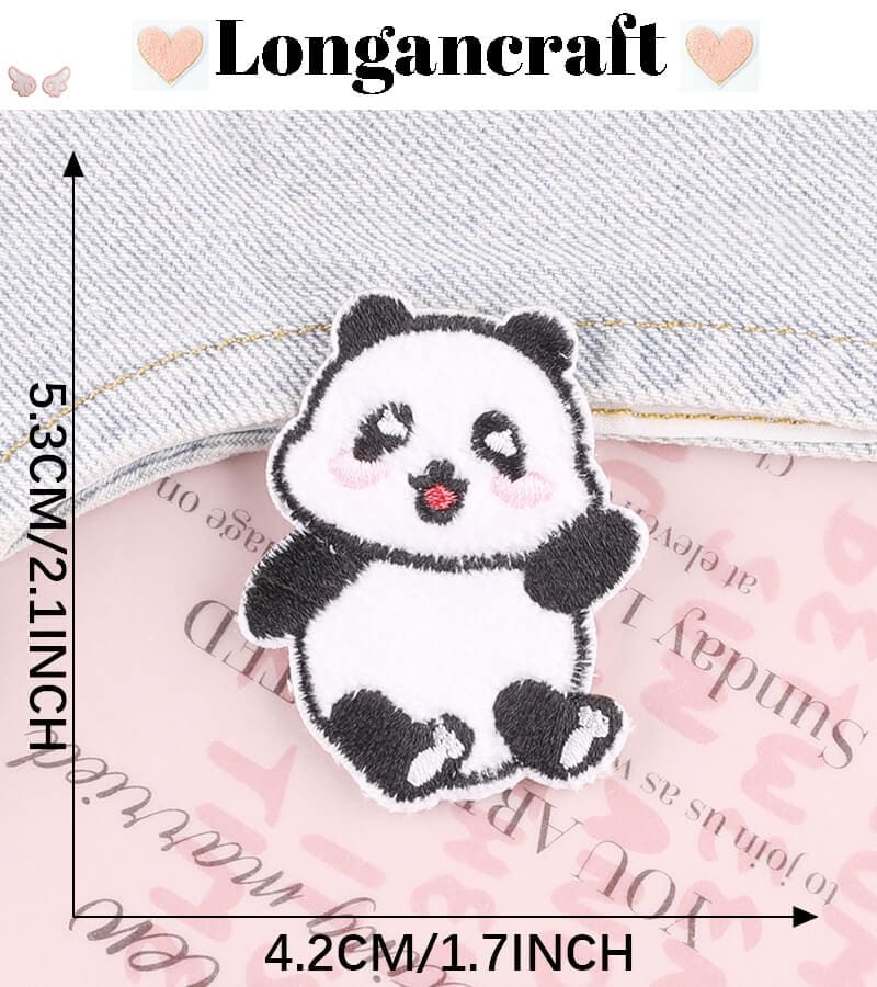 Panda Embroidered Patches