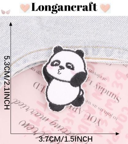Panda Embroidered Patches