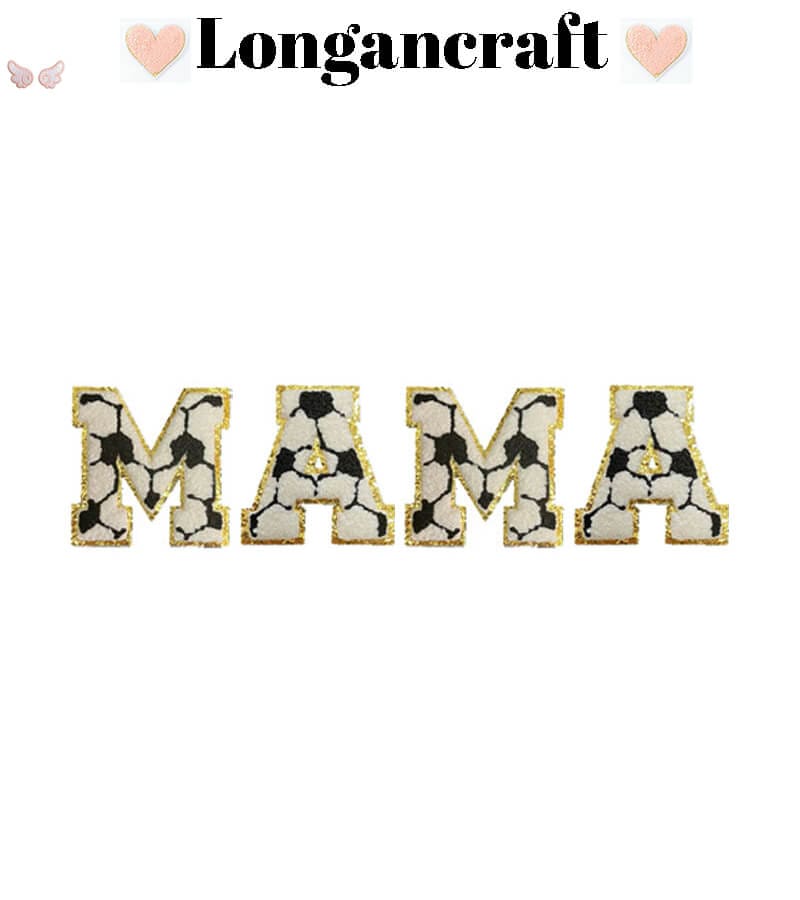 Baseball MAMA Letter Patches