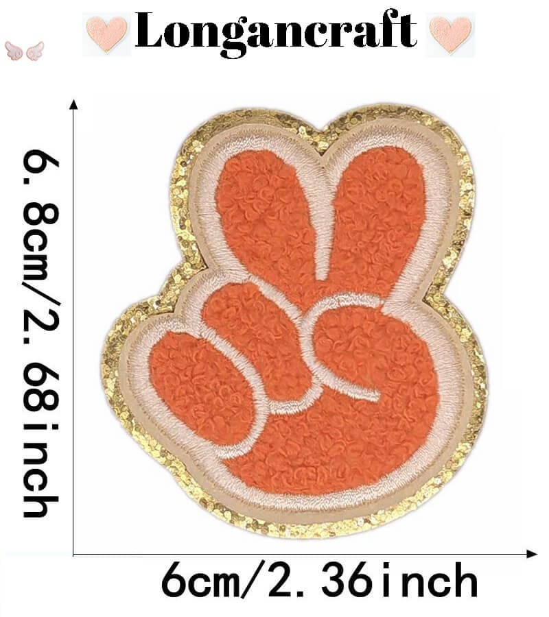 Flower Glitar Embroidered Patch