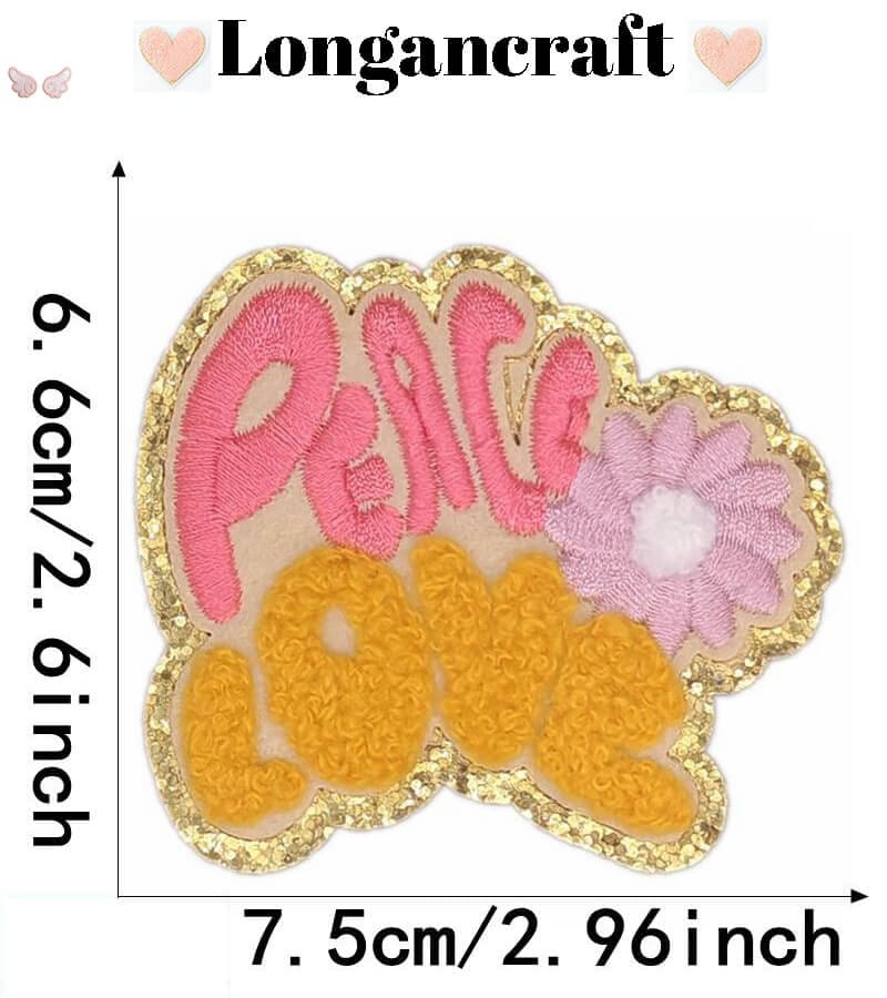 Flower Glitar Embroidered Patch