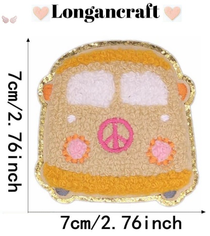 Flower Glitar Embroidered Patch