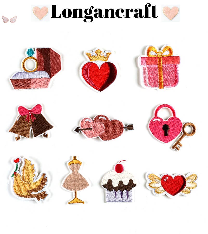 Heart Bell Embroidered Patches