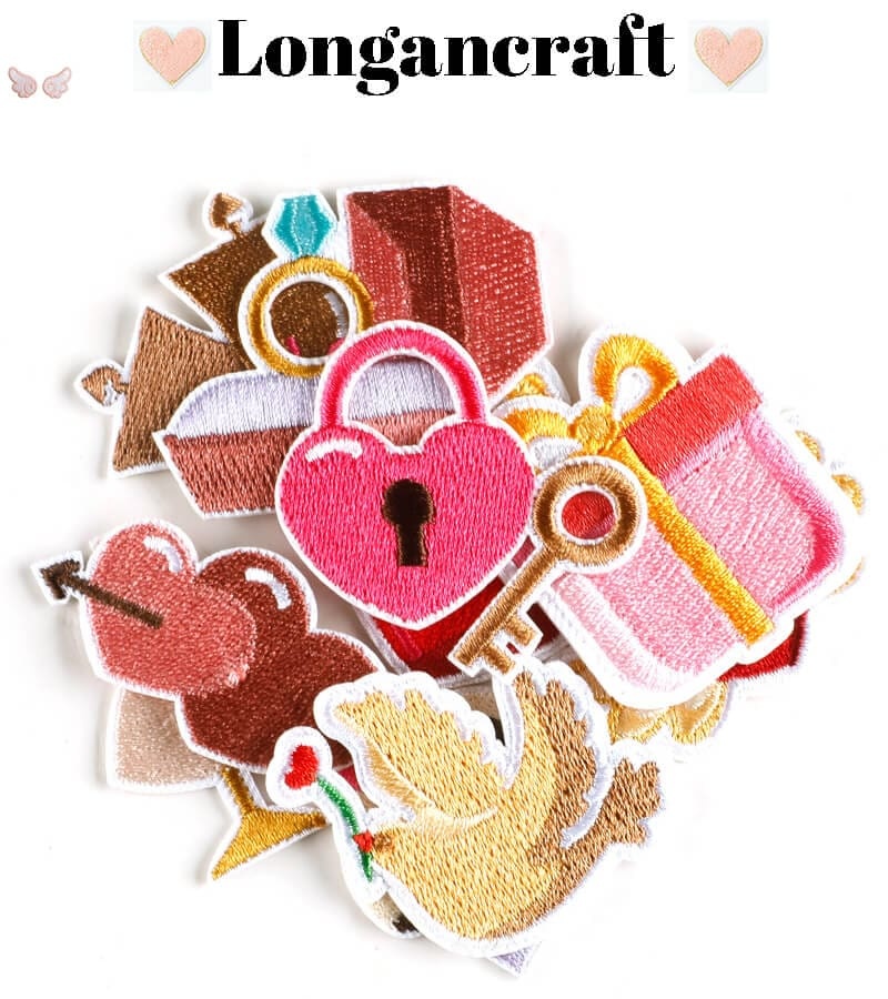 Heart Bell Embroidered Patches