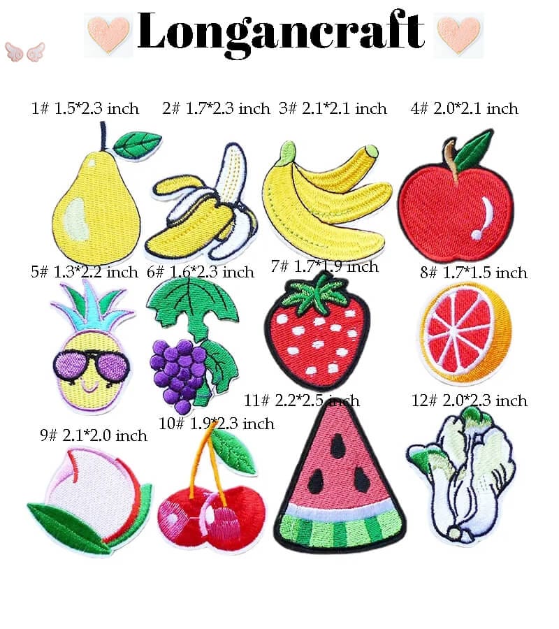 Fruit Apple Embroidered Patches