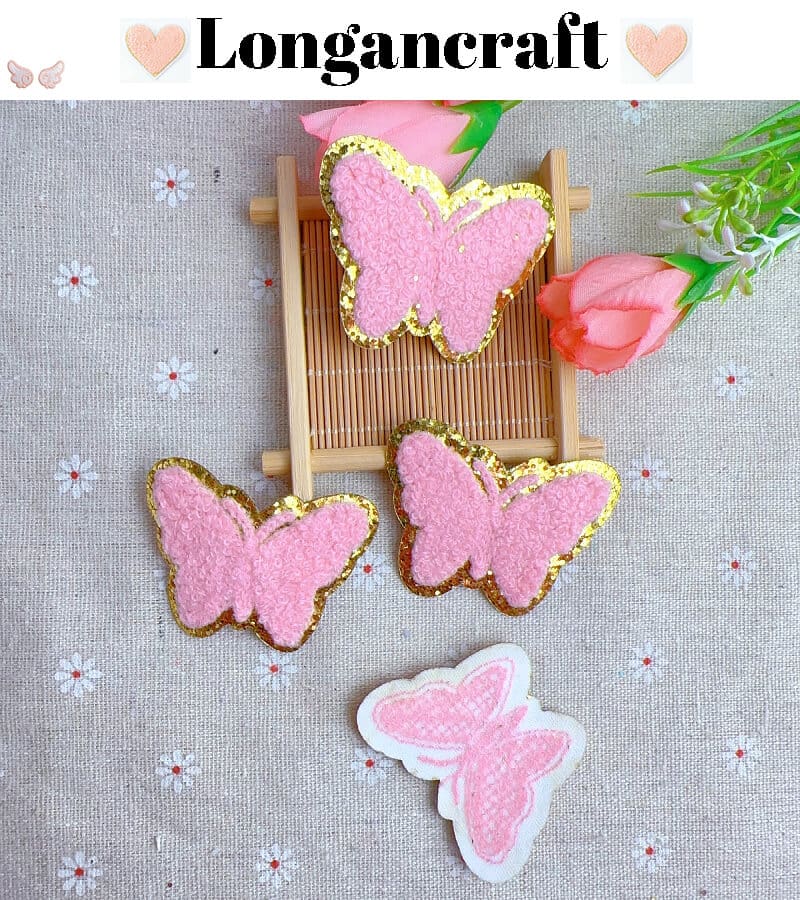 Rainbow Heart Glitter Patches