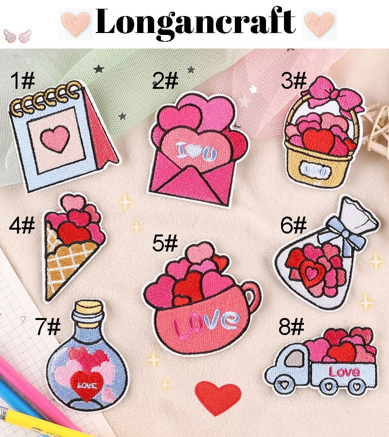 Love Theme Embroidered Patches