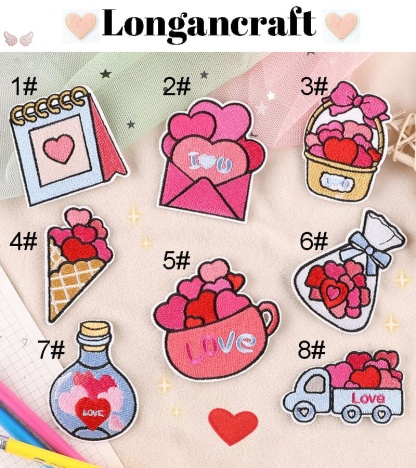 Love Theme Embroidered Patches