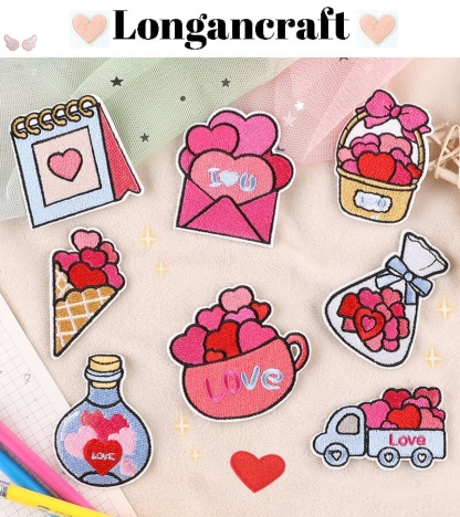 Love Theme Embroidered Patches