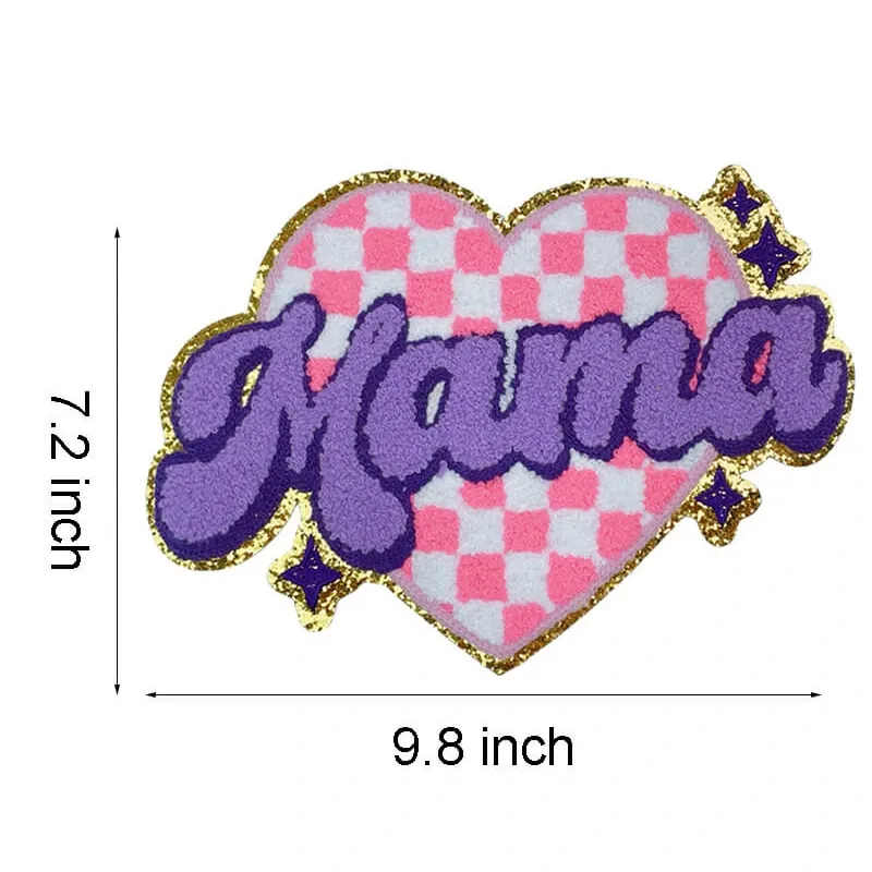 Iron On Patches Chenille Mama Love