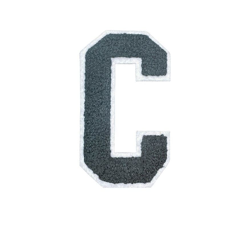 Black Chenille Letters Patch