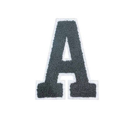 Black Chenille Letters Patch