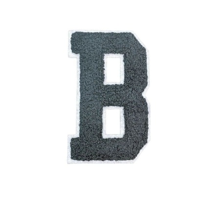Black Chenille Letters Patch