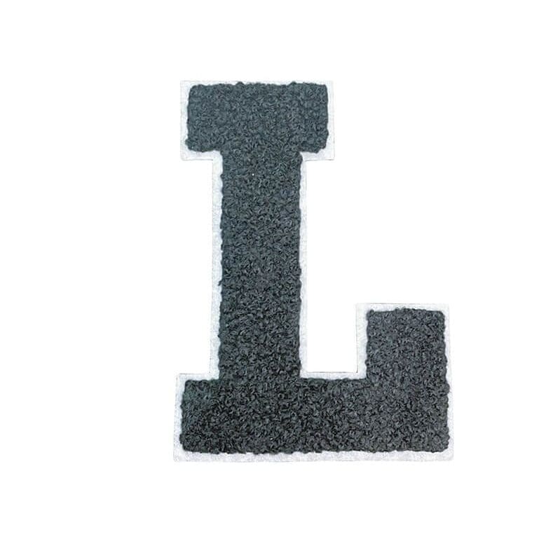 Black Chenille Letters Patch