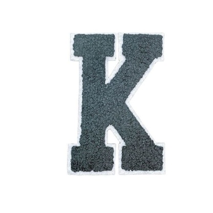 Black Chenille Letters Patch