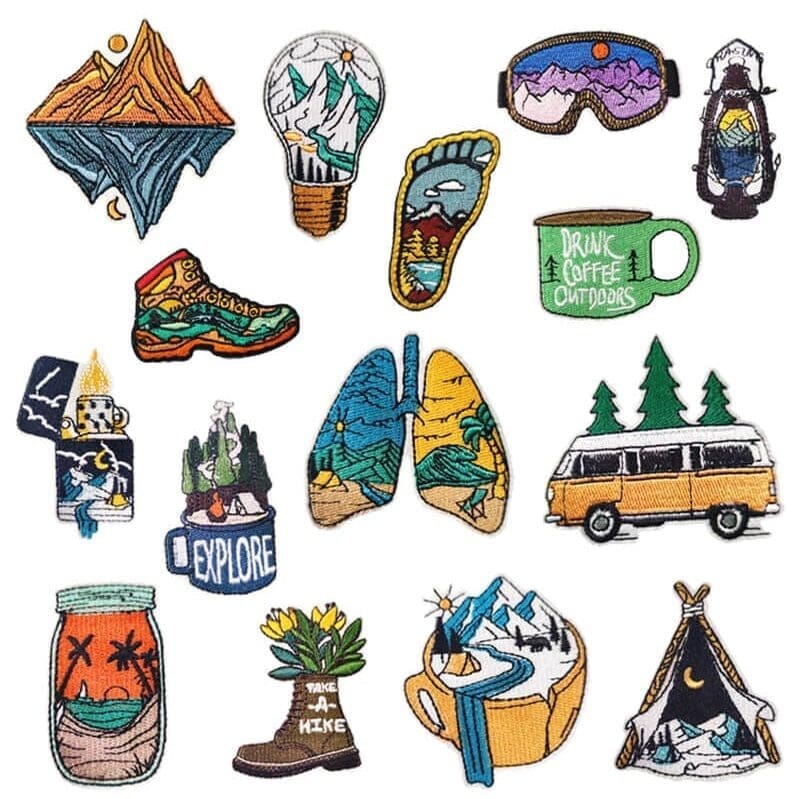 Camping Embroidered Patches