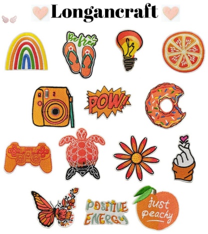 Orange Theme Embroidered Patch