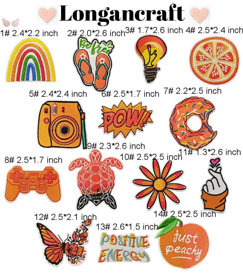 Orange Theme Embroidered Patch