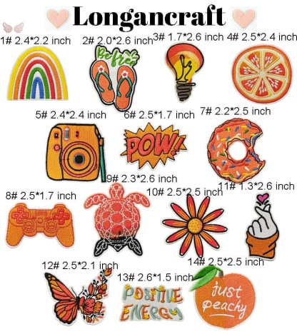 Orange Theme Embroidered Patch