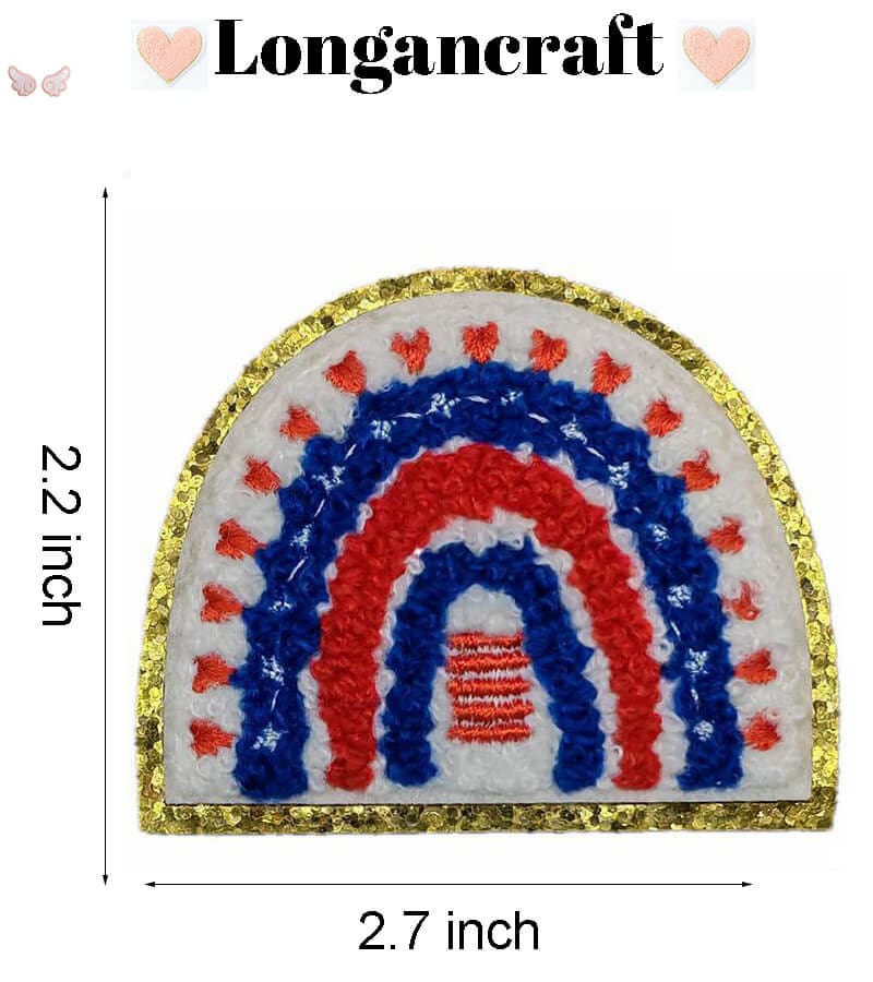 Flag Star Chenille Patches