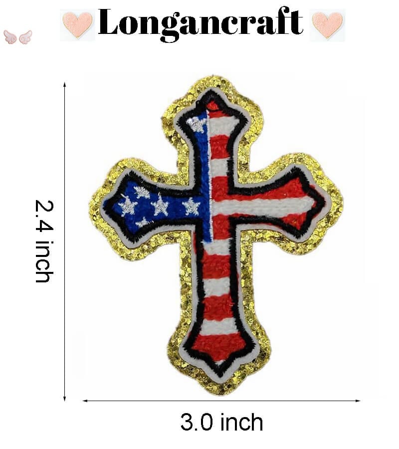Flag Star Chenille Patches