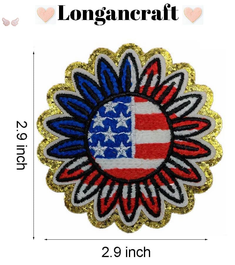 Flag Star Chenille Patches