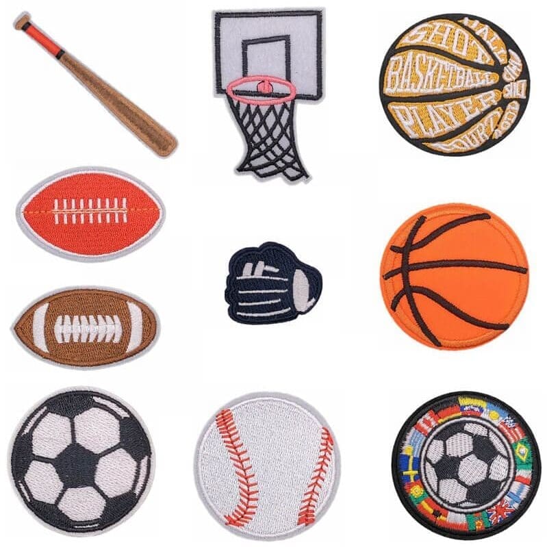 Sports Ball Embroidered Patches