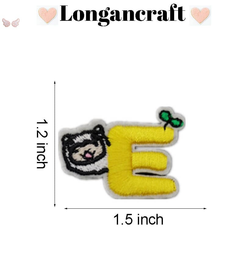 Animal Letter Embroidered Patch