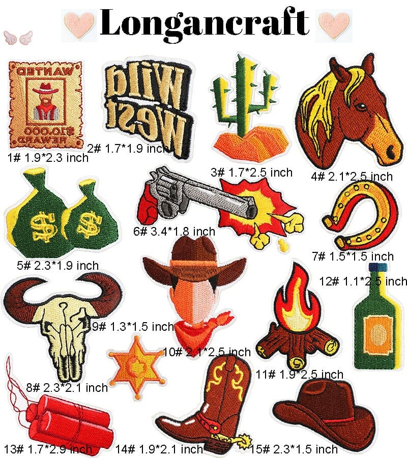 Western Boots Embroidered Patch